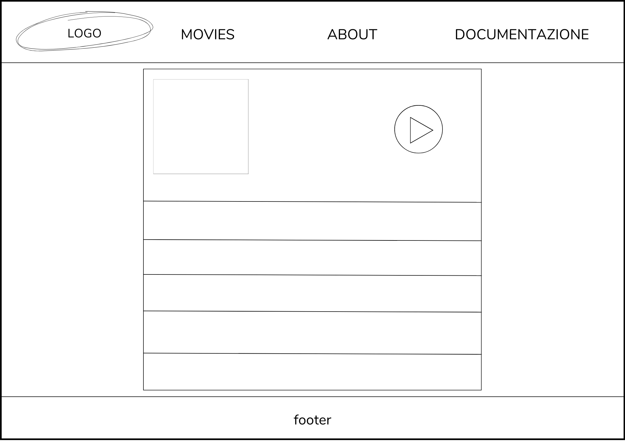 wireframe pagina playlist